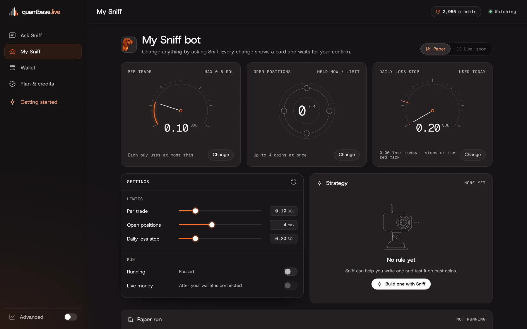 QuantBase app: You set the limits